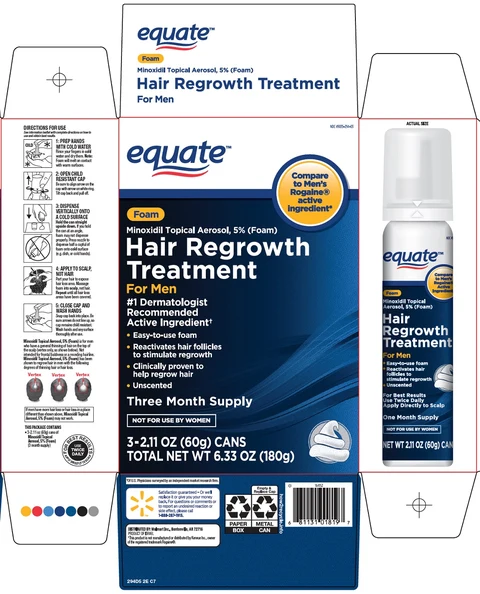 equate hair regrowth treatment packaging