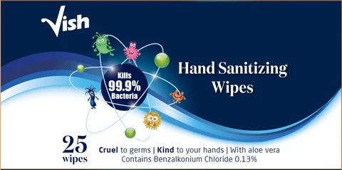 Hand Sanitizing Wipes packaging