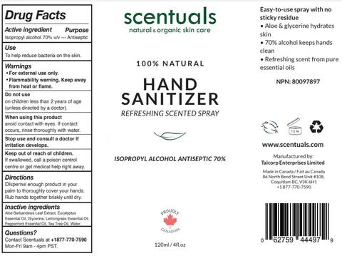 Hand Sanitizer Refreshing Scented packaging
