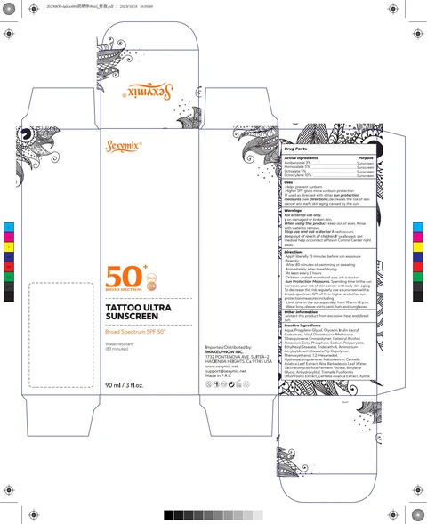 SEXY MIX Tattoo Ultra Sunscreen Broad Spectrum SPF 50 포장