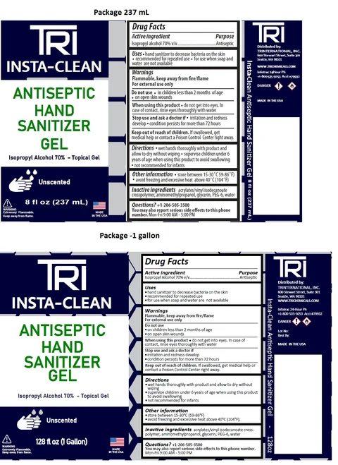 Insta Clean Antiseptic Hand Sanitizer packaging