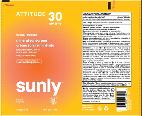 Attitude mineral sunscreen tropical SPF 30 포장
