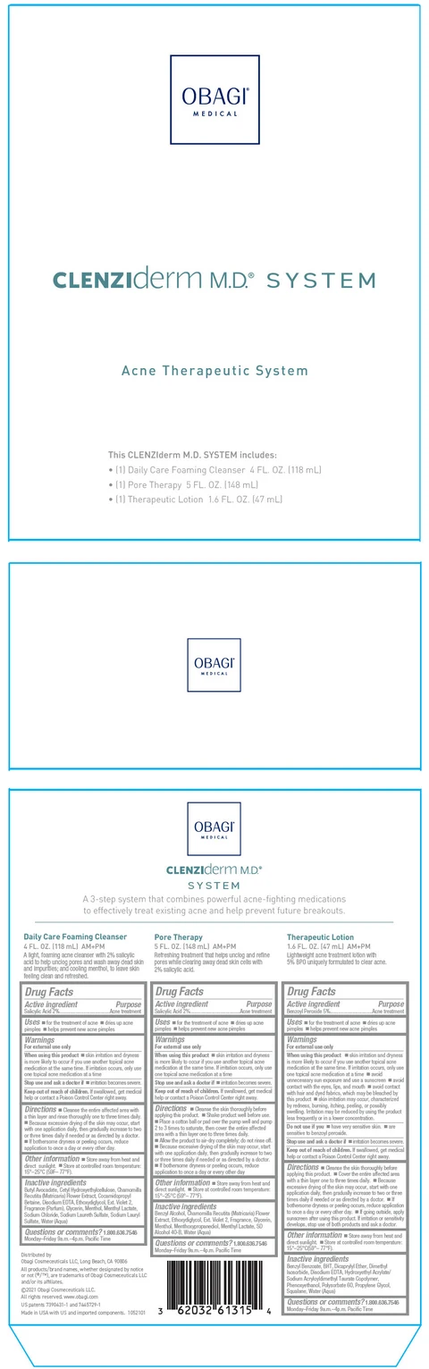 clenziderm m.d. systemacne therapeutic system packaging