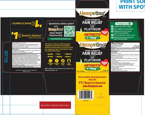 Hempvana Ultra Strength Pain Relief Gel Platinum - Arthritis 포장