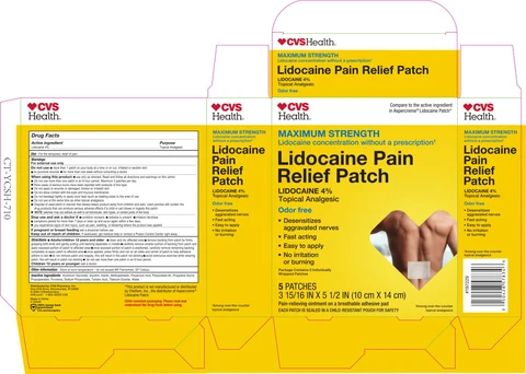 CVS Health Lidocaine Pain Relief 포장