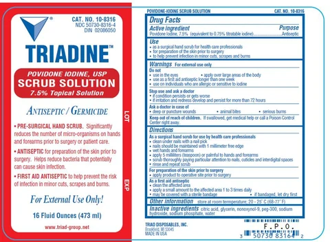 Triadine packaging