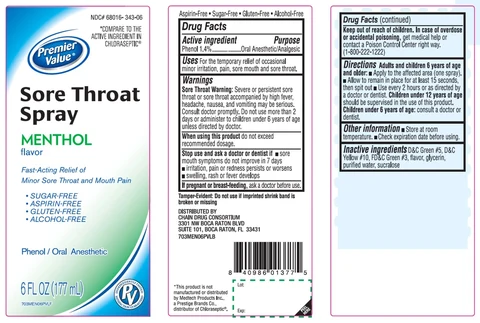 Sore Throat ReliefMenthol packaging