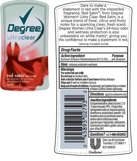 DegreeRed Satin Antiperspirant and Deodorant 포장