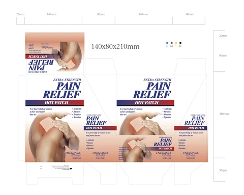 3% Menthol plus 0.083% Capsaicin Pain Relief Patch 포장