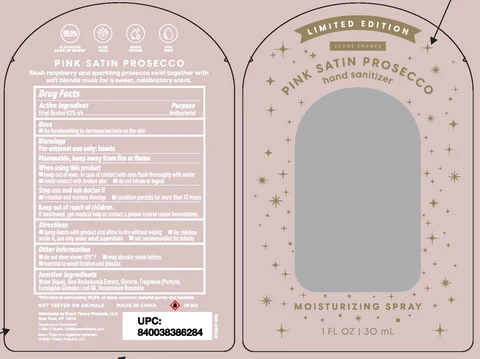 Limited Edition Hand SanitizerPink Satin Prosecco packaging