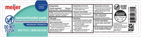 hemorrhoidal pads packaging