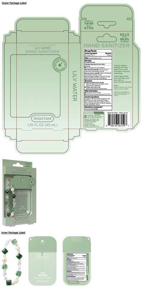 Smart Care LILY WATER HAND SANITIZER 포장
