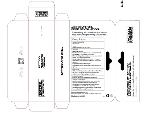 Tattoo Numbing Cream Co packaging
