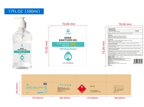 Hand Sanitizer packaging