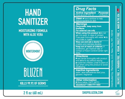 BLUZEN HAND SANITIZER WINTERMINT 포장