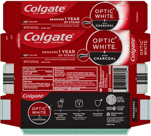 COLGATE OPTIC WHITE CHARCOAL packaging