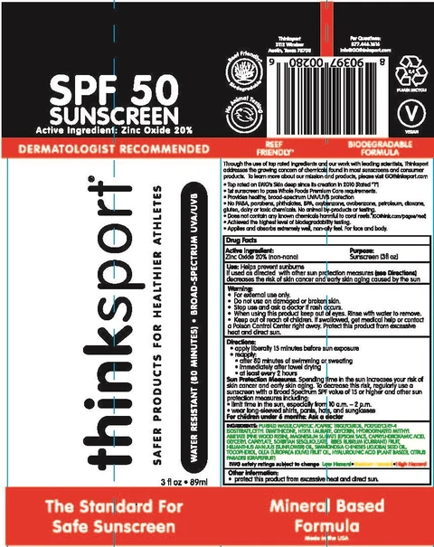 THINKSPORT sunscreen SPF 50 포장
