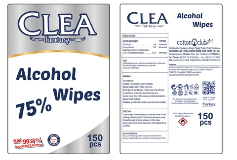 Clea Fantasy Alcohol Wipes packaging
