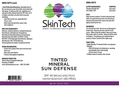 Tinted Mineral Sun Defense packaging