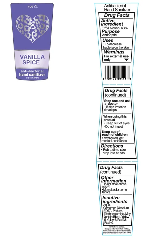 RUE21 Vanilla Spice Antibacterial Hand Sanitizer 포장
