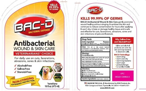 BAC-D Antibacterial Wound and Skin care 포장