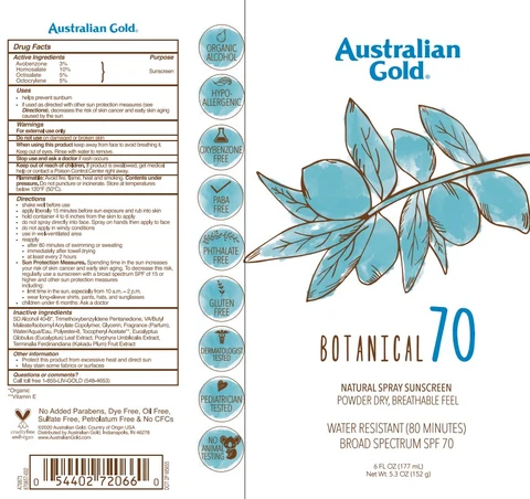 Australian GoldBotanical 70 Broad Spectrum SPF 70 포장