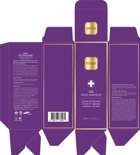 Tenue 24k gold ampoule packaging