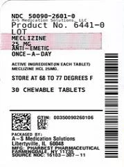MECLIZINE packaging