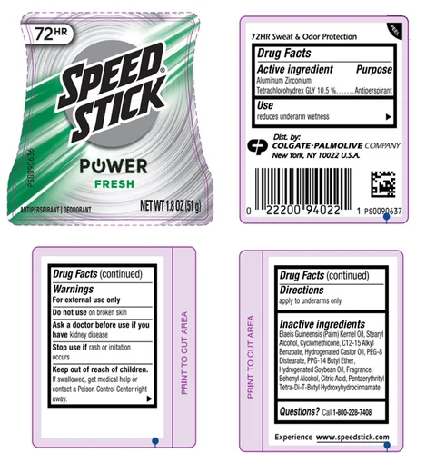 Speed Stick Power FreshPower Fresh packaging