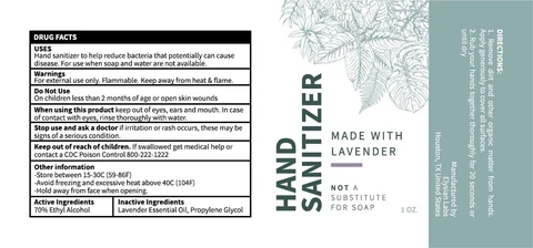 Hand Sanitizer packaging