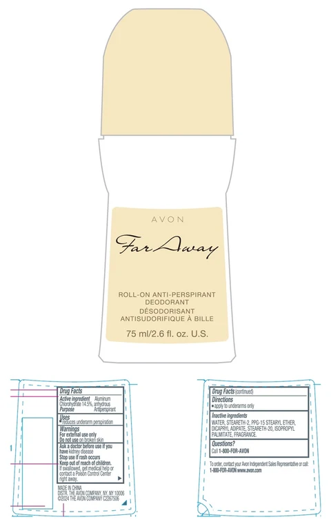 AVON FarAwayRoll-On Anti-Perspirant Deodorant 포장