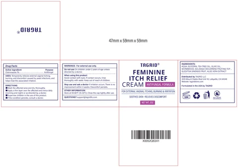 Tagrid Feminine Itch Relief Cream Antifungal Formula Clotrimazole 1% 포장