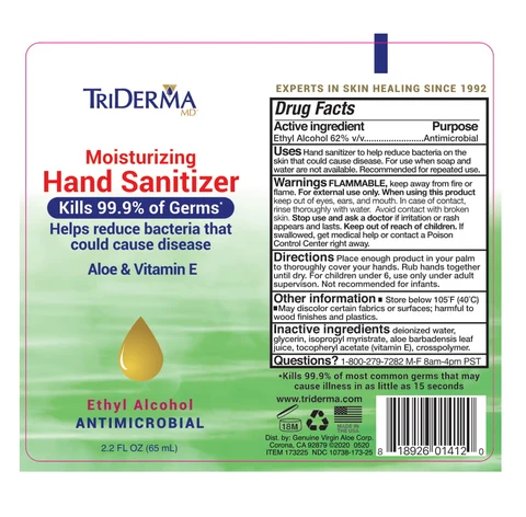 Triderma Moisturizing Hand Sanitizer packaging