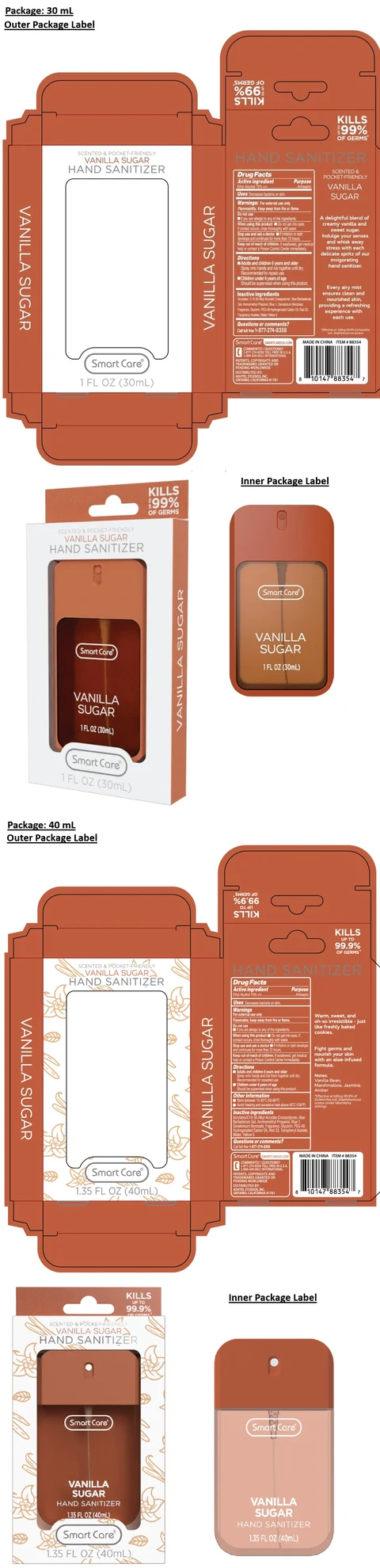 Smart Care VANILLA SUGAR HAND SANITIZER 포장
