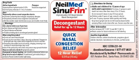 Sinufrin Quick Relief Decongestant 포장
