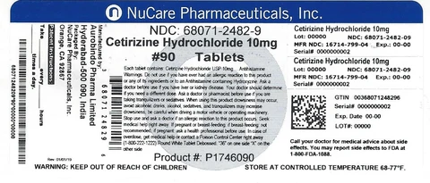 Cetirizine Hydrochloride 포장