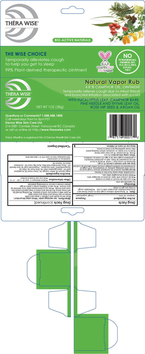 Thera Wise Natural Vapor Rub packaging