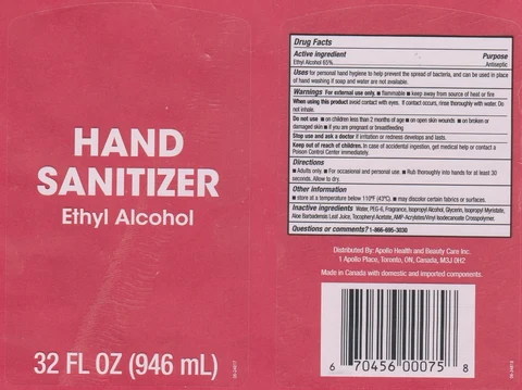 Hand Sanitizer packaging