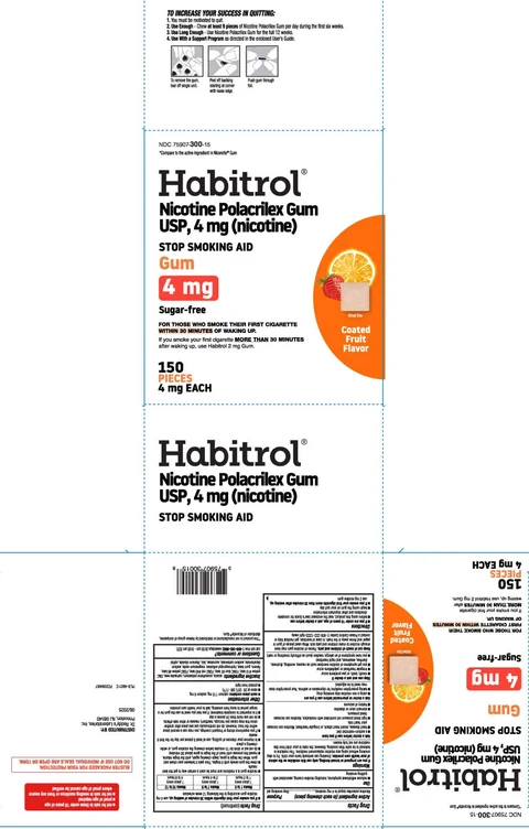 Habitrol Nicotine Polacrilex Gum 4 mg Coated Fruit packaging