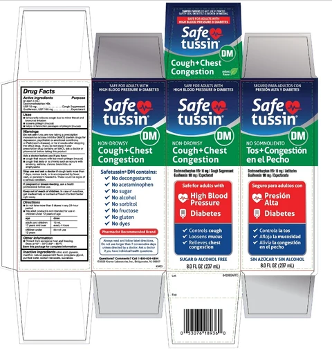 SAFETUSSIN Non DrowsyCough plus chest congestion 포장