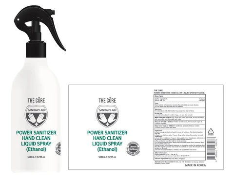 THE CURE POWER SANITIZER HAND CLEAN LIQUIDSpray(Ethanol) 포장