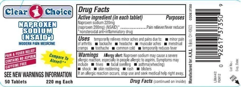 Clear Choice Naproxen Sodium packaging