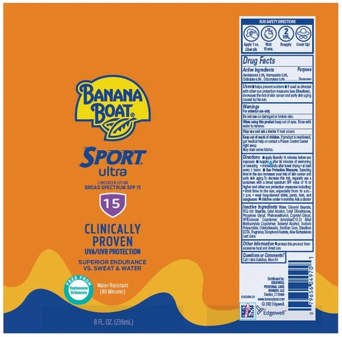 Banana Boat Ultra Sport Sunscreen Broad Spectrum SPF 15 포장