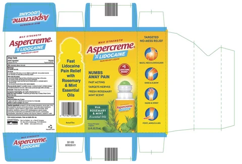 Aspercreme with Lidocaine Essential Oils Rosemary Mint 포장