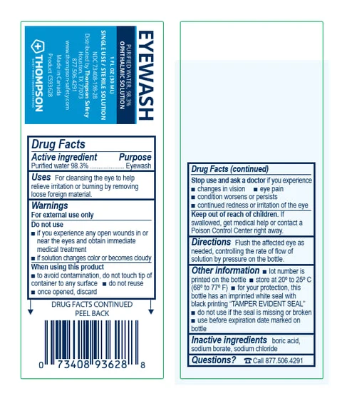 Thompson Safety Eyewash packaging