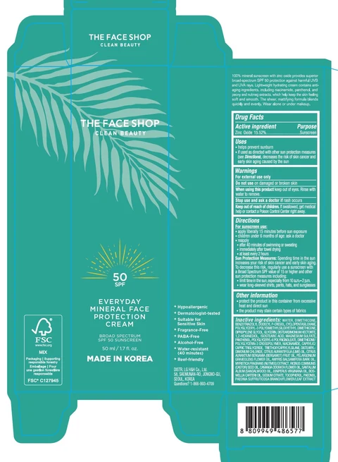 THE FACE SHOP EVERYDAY MINERAL FACE PROTECTION SPF 50 포장