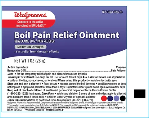 Walgreens Boil Pain Relief packaging