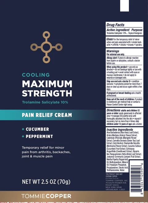 Tommie Copper Pain Relief packaging
