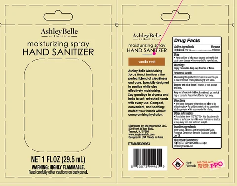AshleyBelle Moisturizing Hand Sanitizer Vanilla Swirl 포장