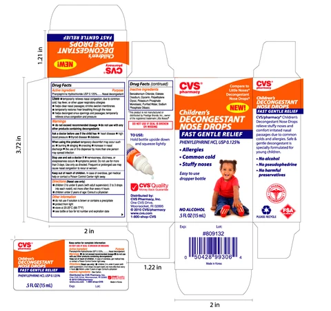 CVS CHILDREN DECONGESTANT NOSE DROPS packaging